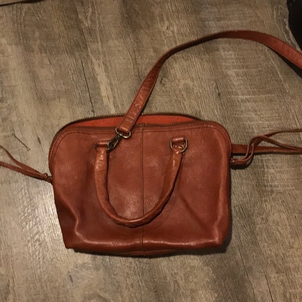 Genuine leather cross body purse